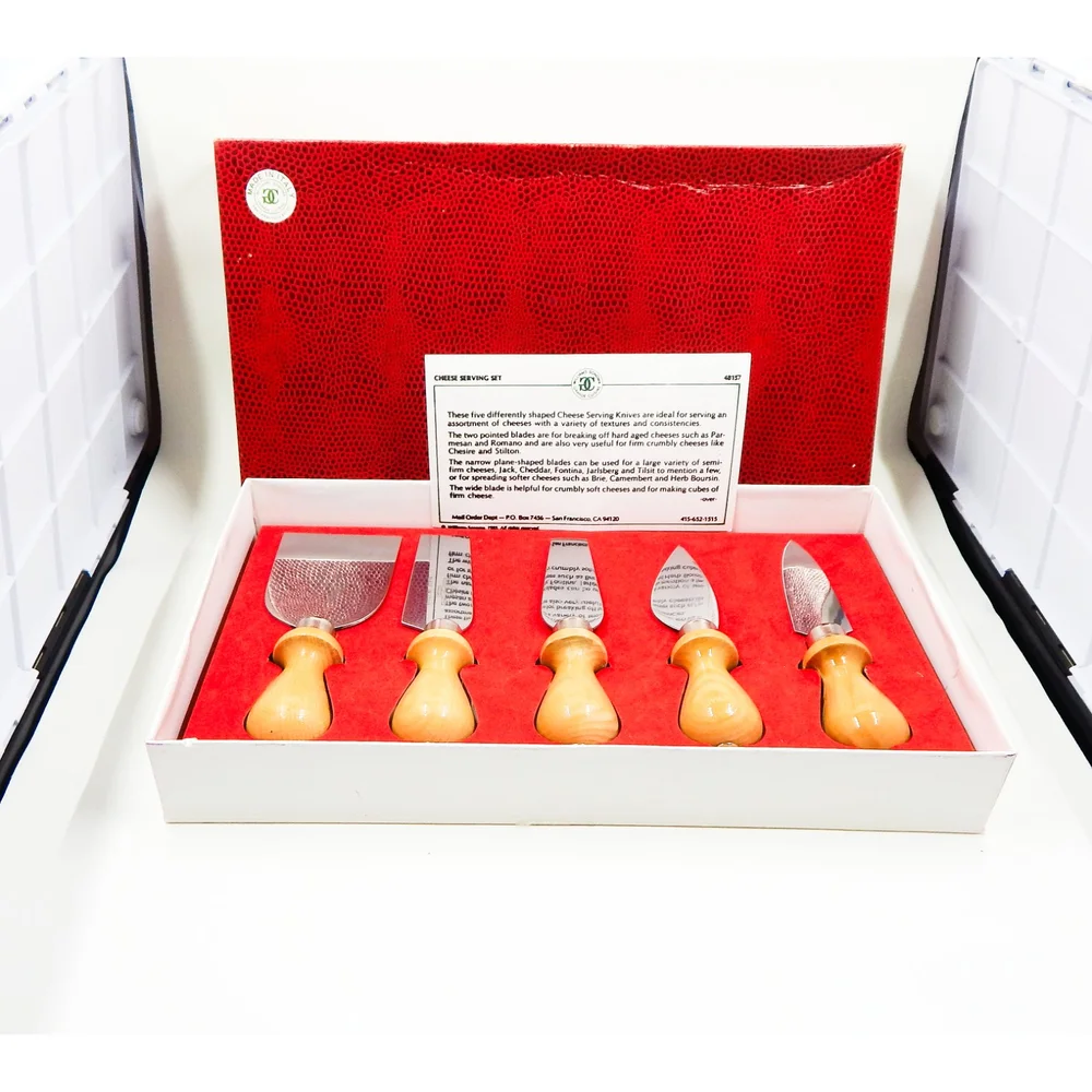 Williams Sonoma Italian 5 Piece Cheese Knives Spreaders Gift Set